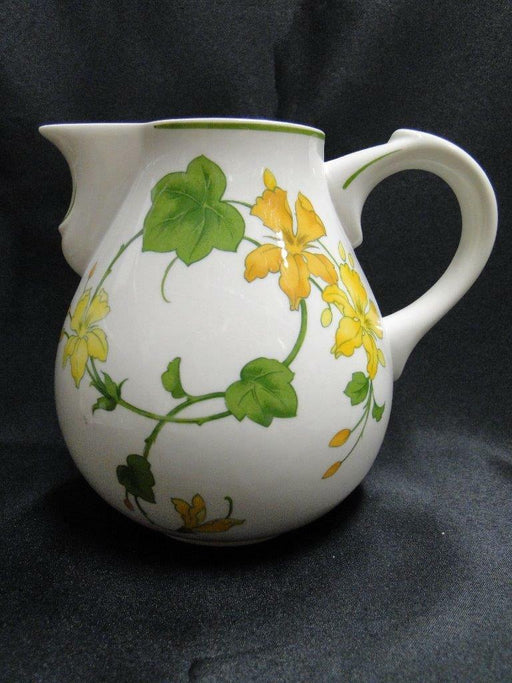 Villeroy & Boch Geranium, Yellow & Green, No Rib: Pitcher, 5 3/4" Tall