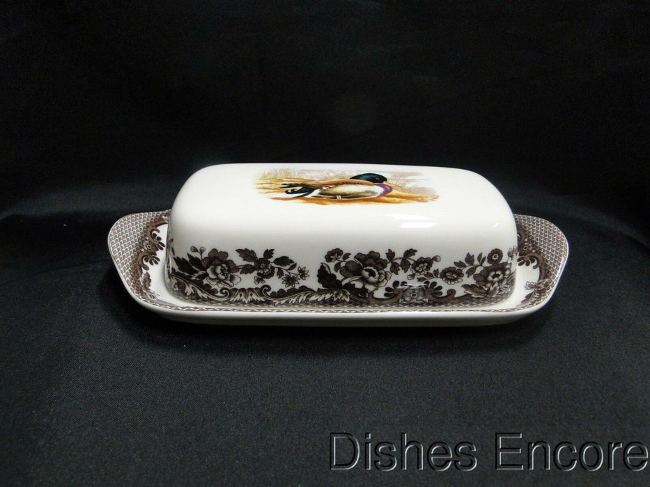 Spode Woodland Mallard Duck: NEW Covered Butter Dish w/ Lid, Box