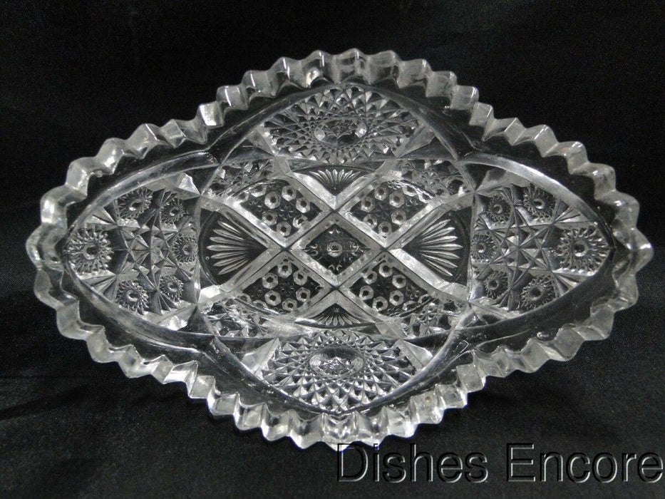 Imperial Glass Nucut, Pressed Glass: Oval Dish, 6 1/2" x 4 1/8", As Is