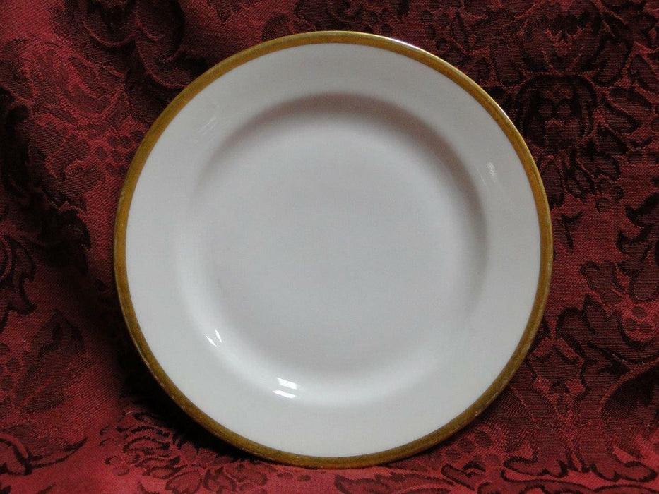 Tirschenreuth Colonial, White w/ Smooth Gold Band: Bread Plate (s), 6"