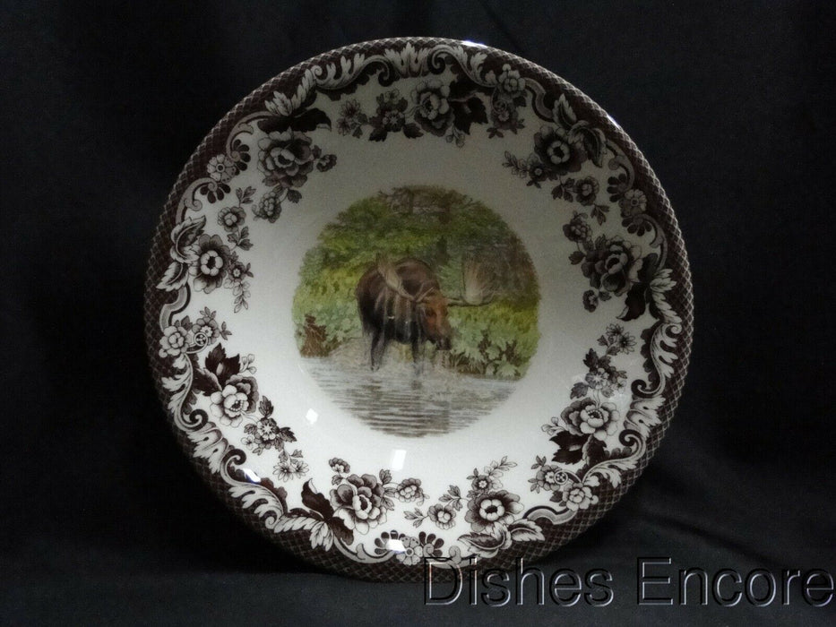 Spode Woodland Majestic Moose, England: NEW Ascot Salad / Soup Bowl, 8", Box