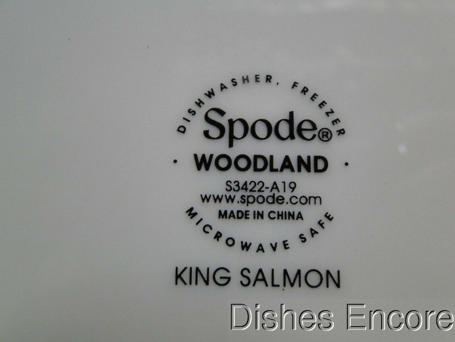 Spode Woodland King Salmon Fish: NEW Oval Platter, 18 1/2", Box