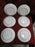 Noritake Nippon Pink / White Flowers, Black Edge: Cake Plate & 6 Plate Set