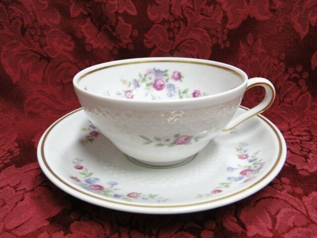 Thomas China 7211, Versailles White, Floral: Cup & Saucer Set (s)