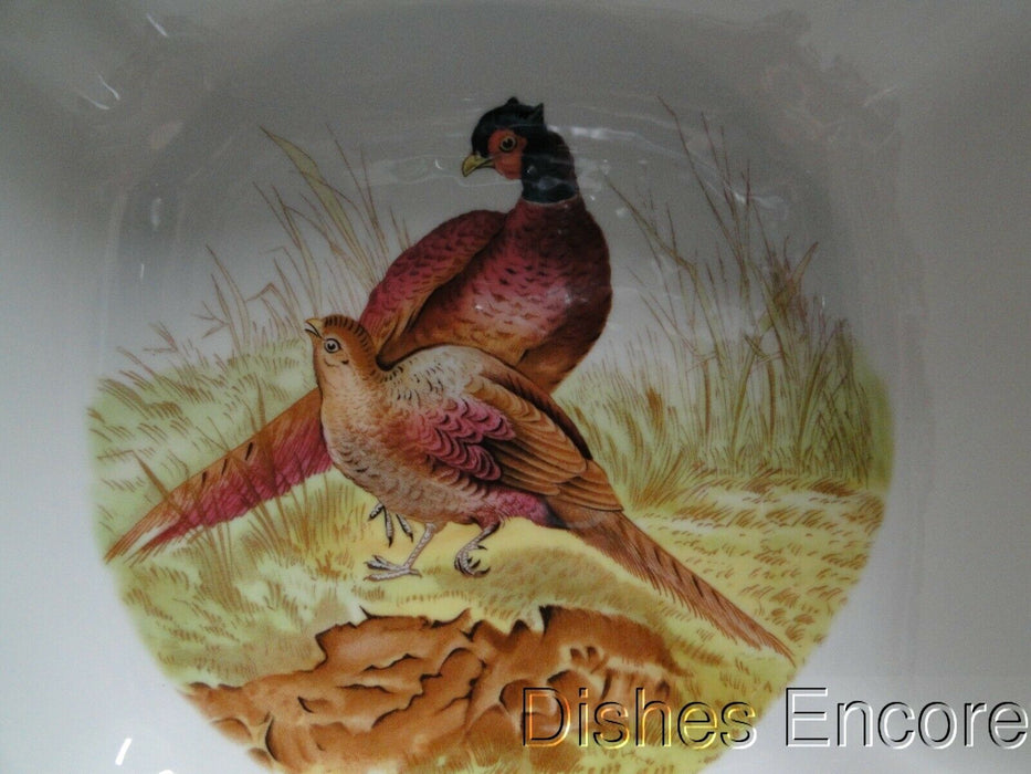 Spode Woodland Pheasant Game Bird: NEW Square Serving Bowl, 9 3/4", Box