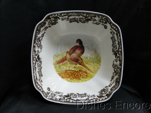 Spode Woodland Pheasant Game Bird: NEW Square Serving Bowl, 9 3/4", Box
