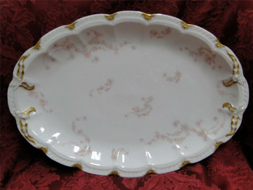 Haviland (Limoges) Schleiger 247d, Pale Pink Flowers: Relish Dish, 8 1/2"