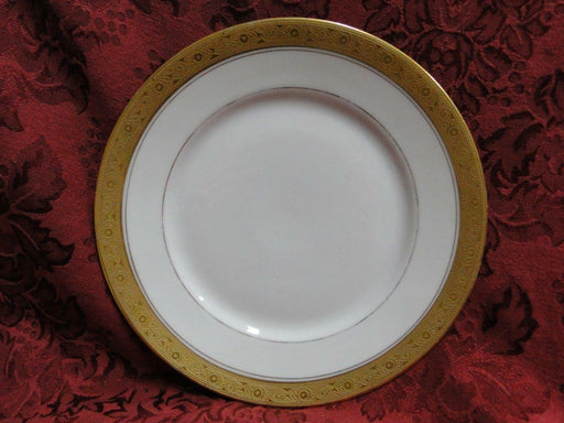 Hutschenreuther HUT99 White w/ Encrusted Gold, Gold Verge: Bread Plate (s), 6"