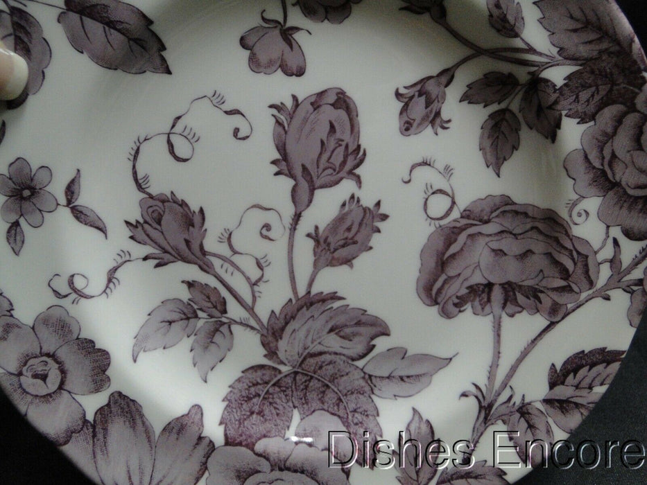 Spode Kingsley, Plum Florals on White, England: NEW Salad Plate (s), 7 1/2"