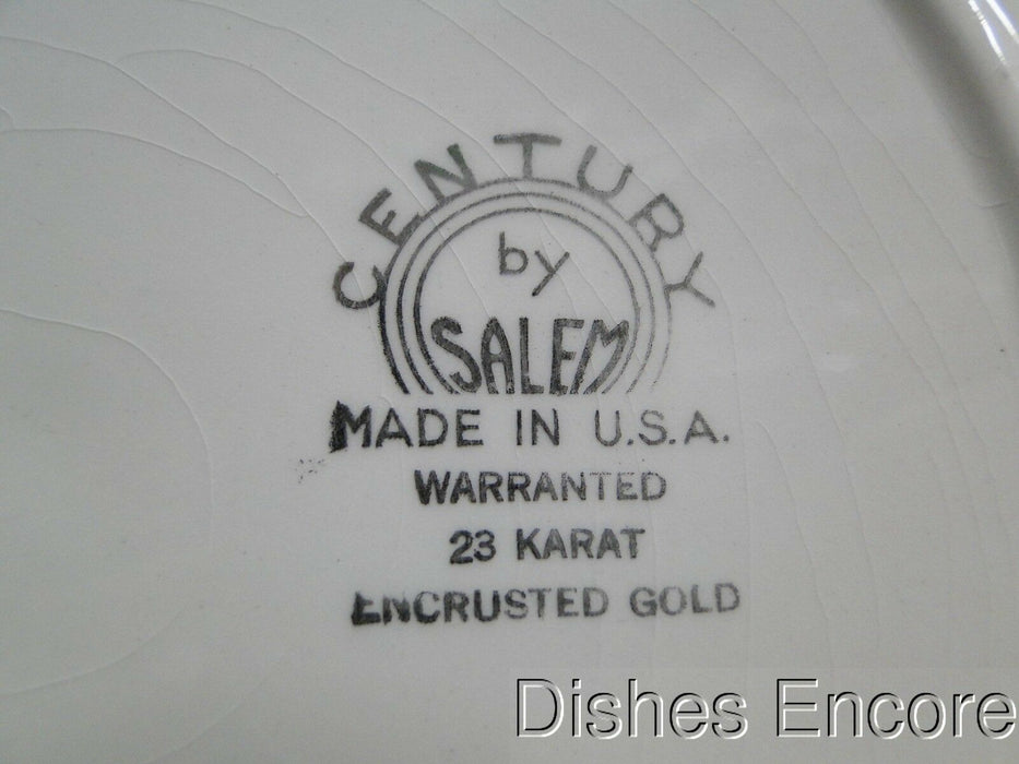 Salem Aristocrat Maroon: Gold Filigree: Dinner Plate (s), 10", Crazing