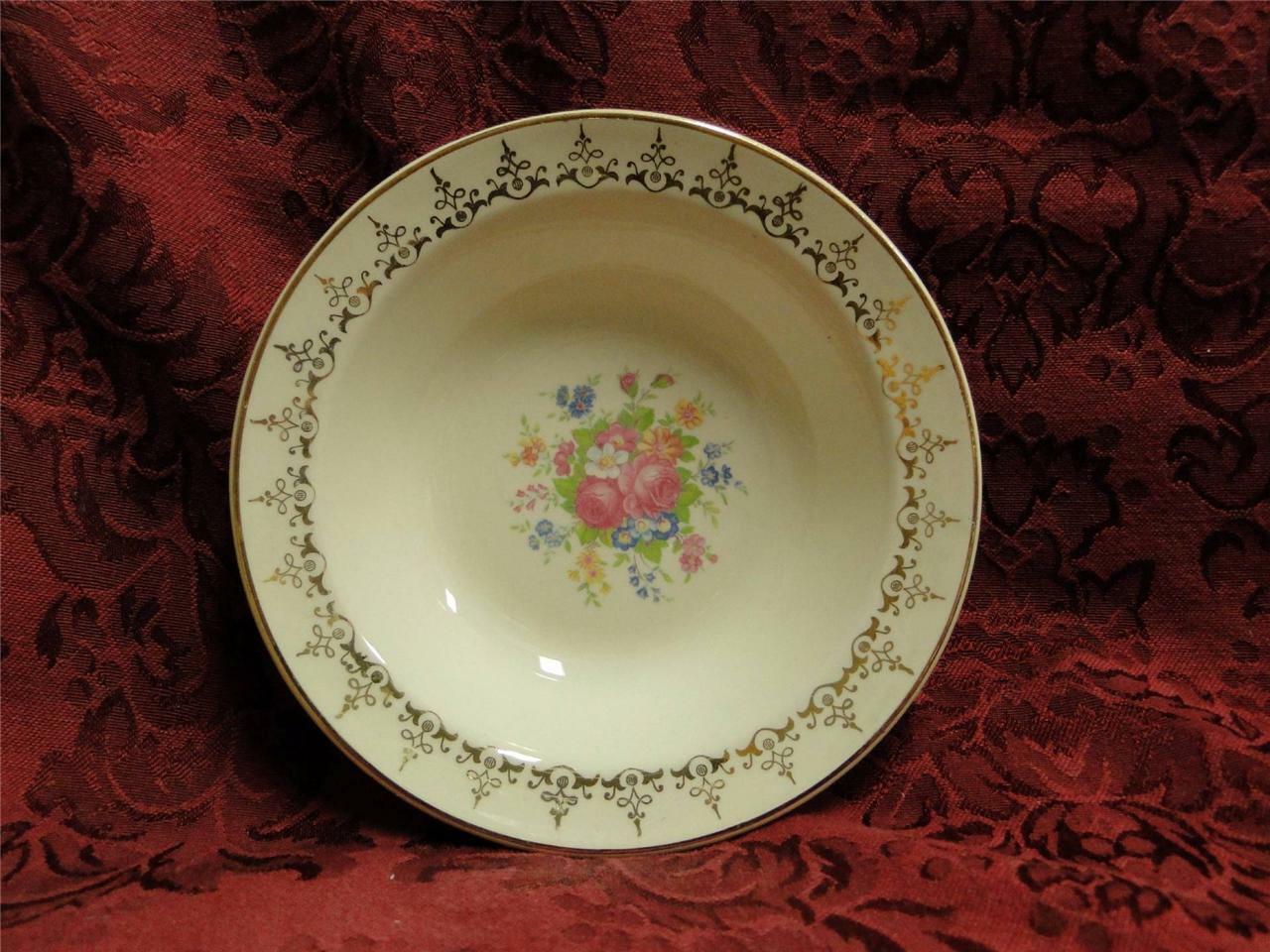 Taylor Smith Taylor: Floral Bouquet, Gold Filigree: Fruit Bowl (s), 5 3/8"