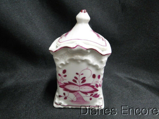 Pink Onion Patterned Porcelain: Square Lidded Container (s), 4 1/2" Tall