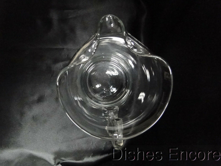 Toscany (Romania) Clear w/ Gray Cut Sailboat, Original Sticker: Pitcher, 10"