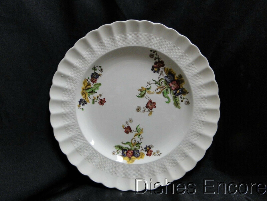 Spode Wicker Lane, Basket Weave, Florals: Dinner Plate, 10 1/2"