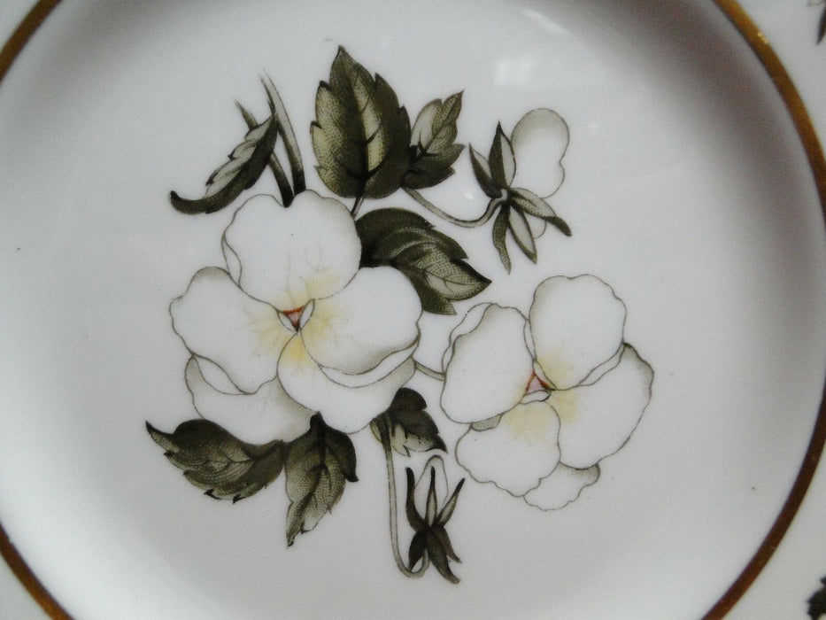 Royal Worcester Bernina, White & Yellow Flowers: Bread Plate (s), 6 1/8"