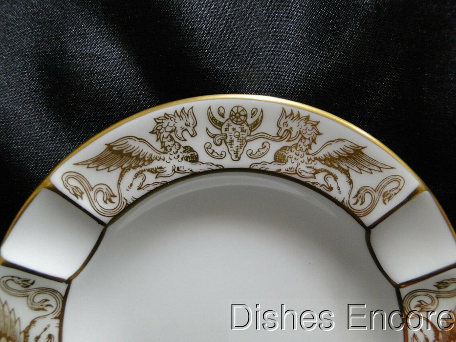 Wedgwood Gold Florentine, Dragons on White: Ashtray (s), 4 1/2", 3 Slots