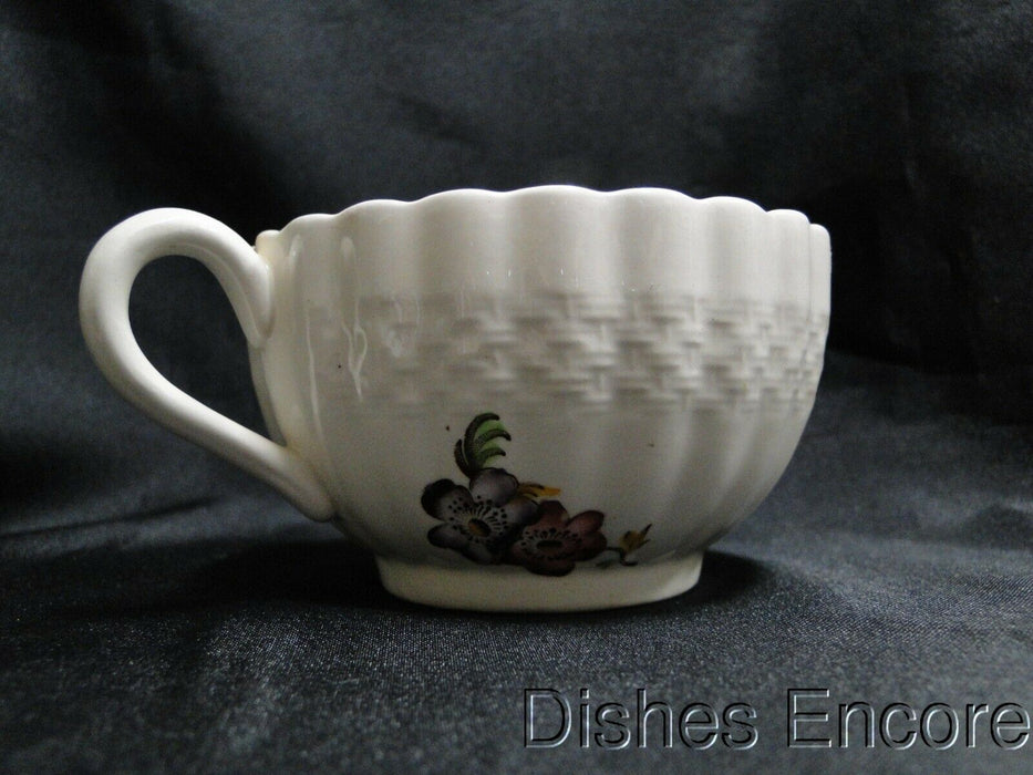 Spode Wicker Lane, Basket Weave, Florals: Cup & Saucer Set (s), 2 1/8", Crazing