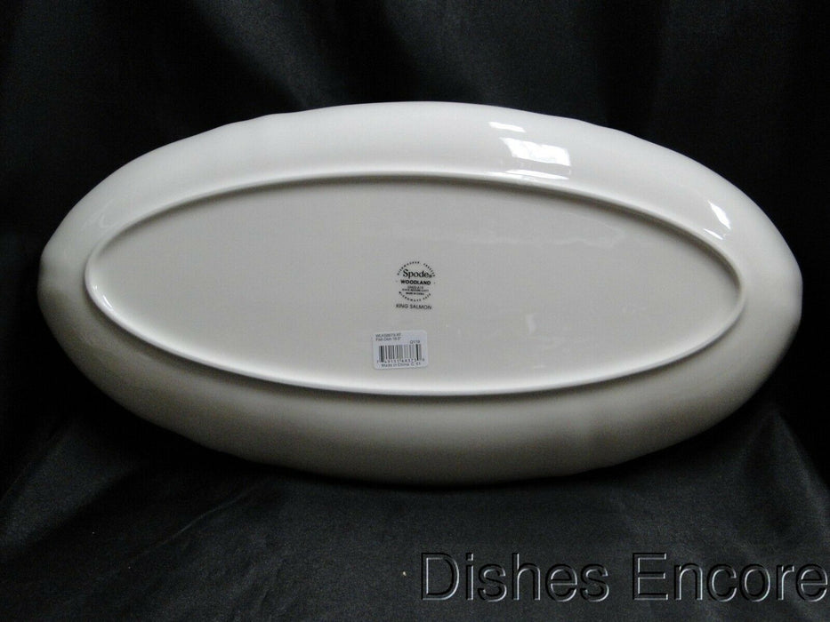 Spode Woodland King Salmon Fish: NEW Oval Platter, 18 1/2", Box