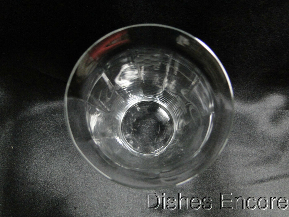 Clear w/ Gray Cut Flowers & Leaves, Optic: Flat Tumbler (s), 5 1/4" -- CR#089