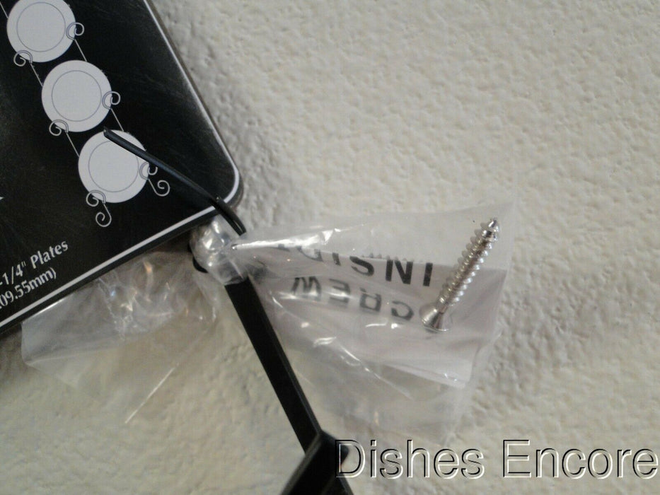 Tripar Augusta Vertical Black Display Rack for Four 6 1/2" - 8 1/4" Plates, 43"