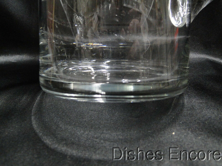 Toscany (Romania) Clear w/ Gray Cut Sailboat, Original Sticker: Pitcher, 10"