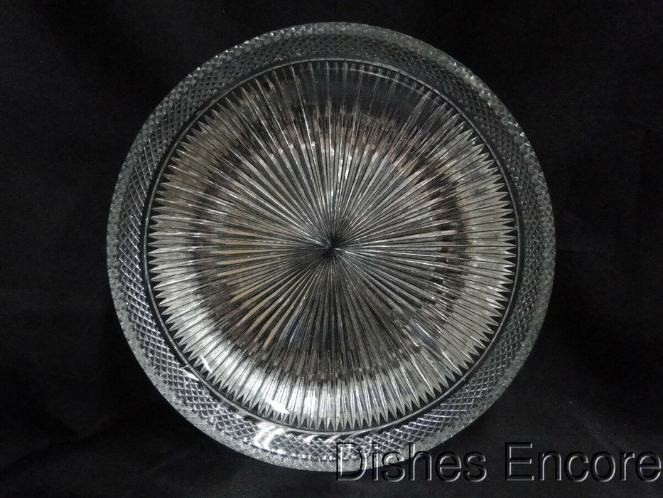 Libbey Cut Glass Shallow Bowl w/ Rays, 7 7/8" x 1 5/8", As Is