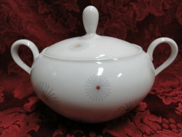 Seltmann 23615, Liane Shape, Multicolor Starbursts: Sugar Bowl w/ Lid