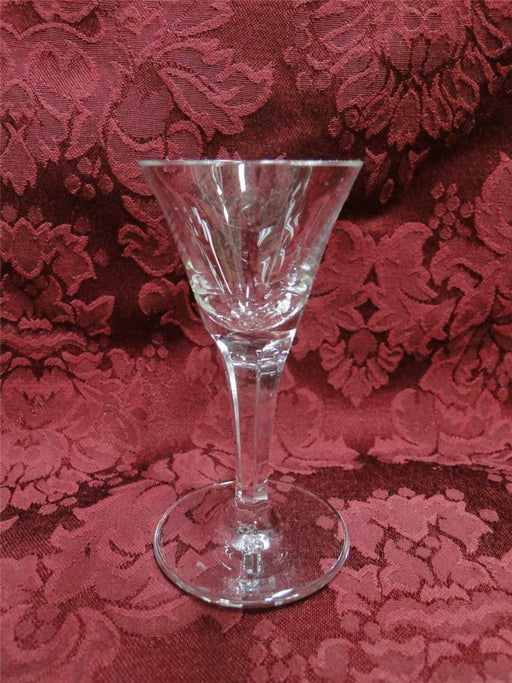 Josair Rena, Faceted Stem, Clear: Liqueur / Cordial (s), 4" Tall