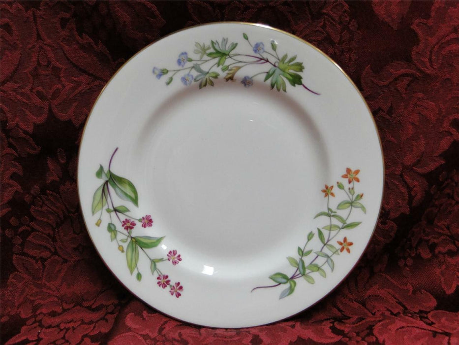 Minton Meadow, Smooth, Floral, Gold Trim: Bread Plate (s), 6 3/8"