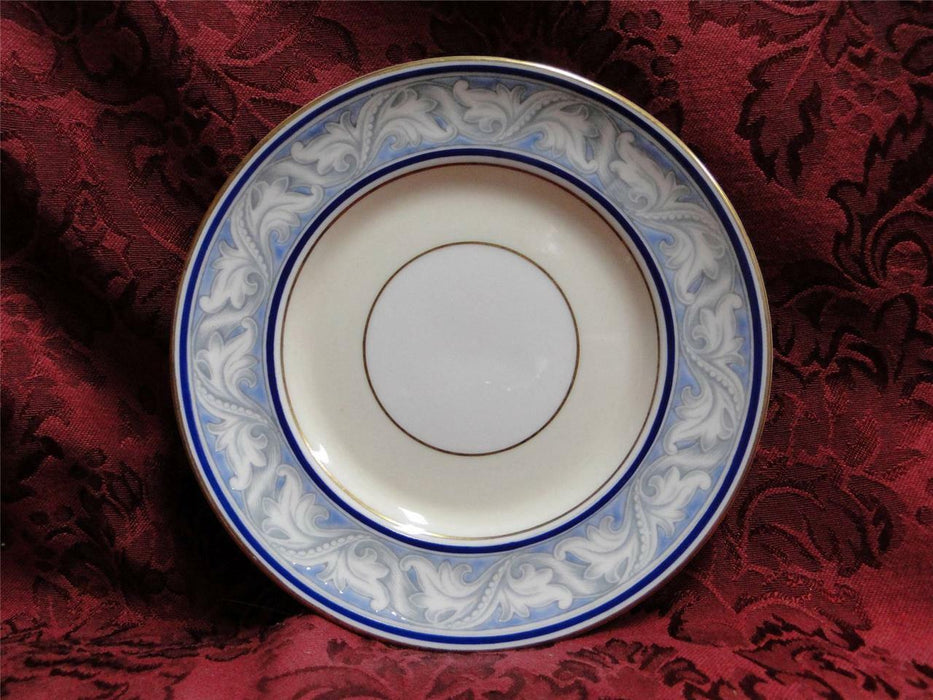 Royal Doulton The Tewkesbury, Scrolls on Blue Rim: Bread Plate (s), 6 1/8"