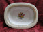 Raynaud RYD2: Tan Rim, Floral Center, Rose Trim: Oval Serving Bowl (s), 9 3/4"