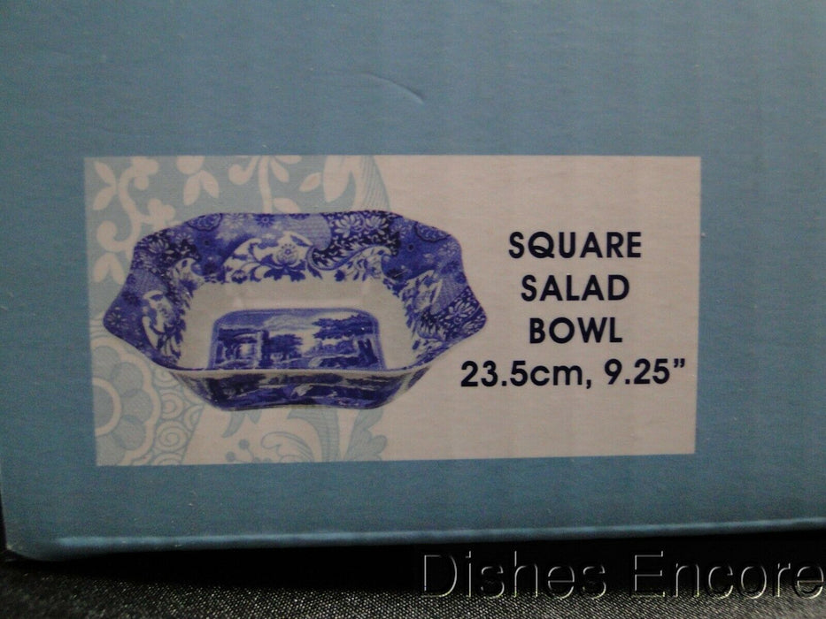 Spode Italian, Blue Scene: NEW Square Serving / Salad Bowl, Box