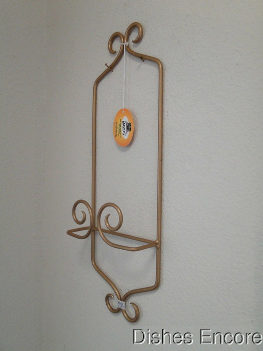 Bard's Gold Metal Display Rack for One 9 3/4" - 7 3/4" Plate, 17", As Is