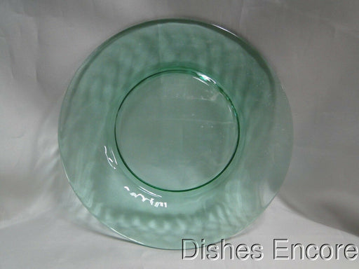 Vaseline Glass, Green, Diamond Optic: Salad Plate (s), 7 3/8", CR#035, As Is