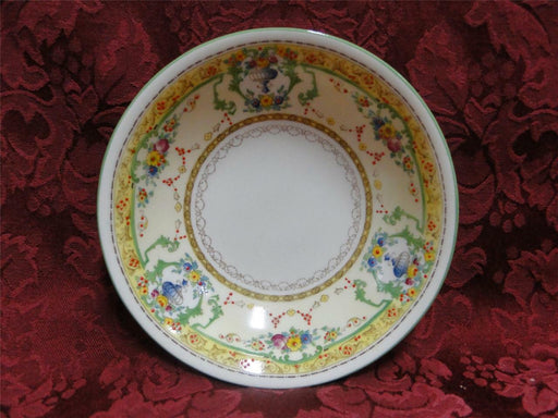 Royal Doulton The Melfont, Green Scrolls, Yellow Band: Fruit Bowl (s), 5 1/2"