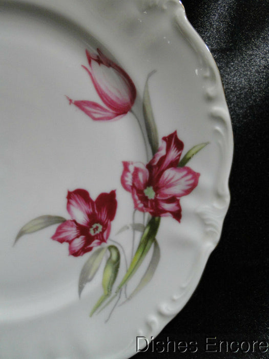 Winterling 84: Embossed Scrolls, Pink Flowers: Salad Plate (s), 7 5/8"