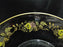 Clear w/ Gold & Multicolored Florals: Luncheon Plate (s), 8" -- CR#092