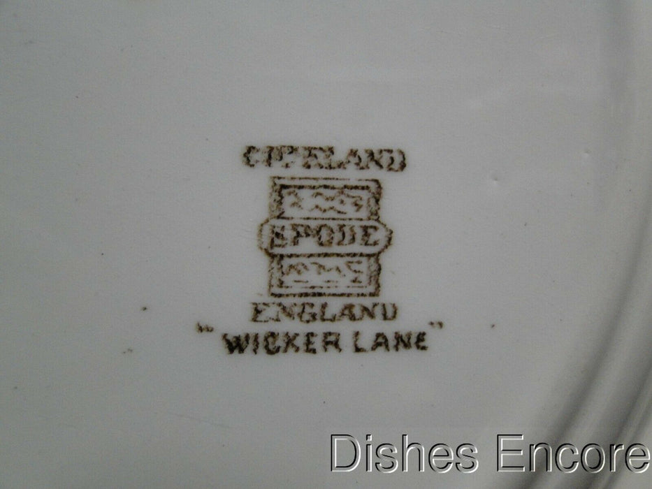 Spode Wicker Lane, Basket Weave, Florals: Dinner Plate, 10 1/2", Chip on Edge