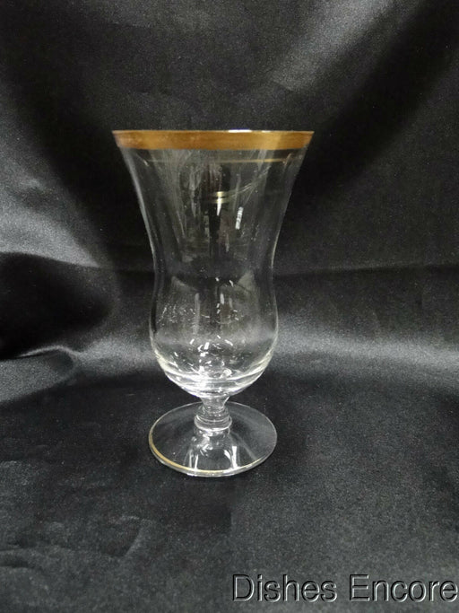 Clear w/ Double Gold Trim Gold Trim: Footed Juice, 4 3/4" Tall, As Is -- CR#093