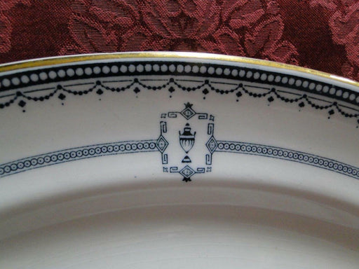 Royal Doulton Mina, Dark Blue Swags, Circles, Urns: Oval Serving Platter 13 1/4"