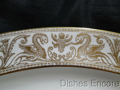 Wedgwood Gold Florentine, Dragons on White: Oval Serving Platter, 17"