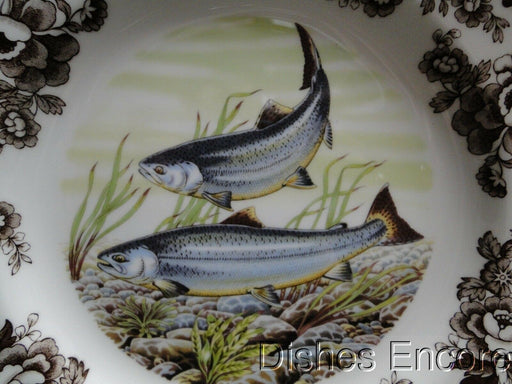 Spode Woodland King Salmon, North American Fish: NEW Dinner Plate, 10 1/2", Box