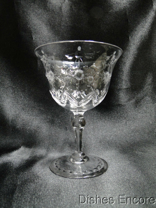 Stuart STU82, Cut Flowers, Circles, & Zig Zag Lines: Wine Glass (es) 4 1/2" Tall