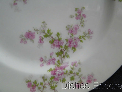 Haviland (Limoges) Schleiger 29a, Pink Flowers, Green: Luncheon Plate, 8 5/8"