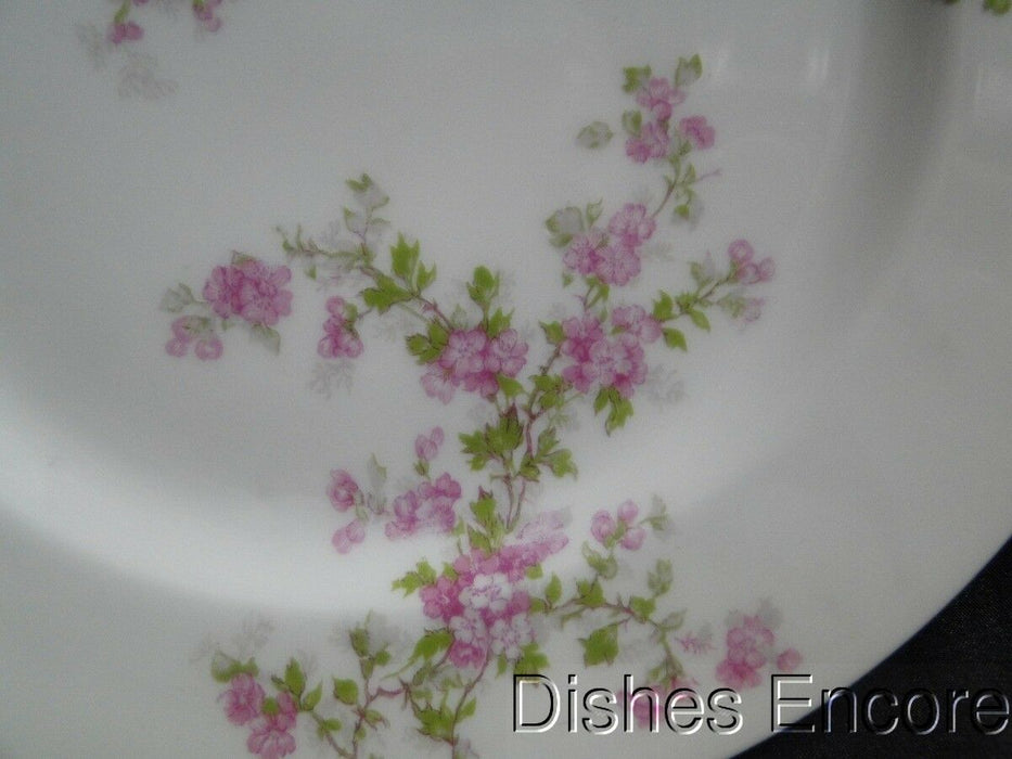 Haviland (Limoges) Schleiger 29a, Pink Flowers, Green: Luncheon Plate, 8 5/8"
