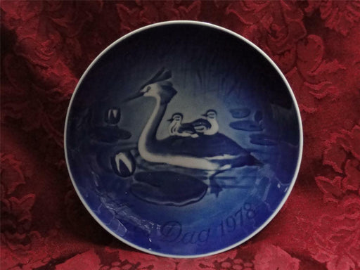 Bing & Grondahl Mother's Day Blue Mors Dag Plate 1978 Grebe