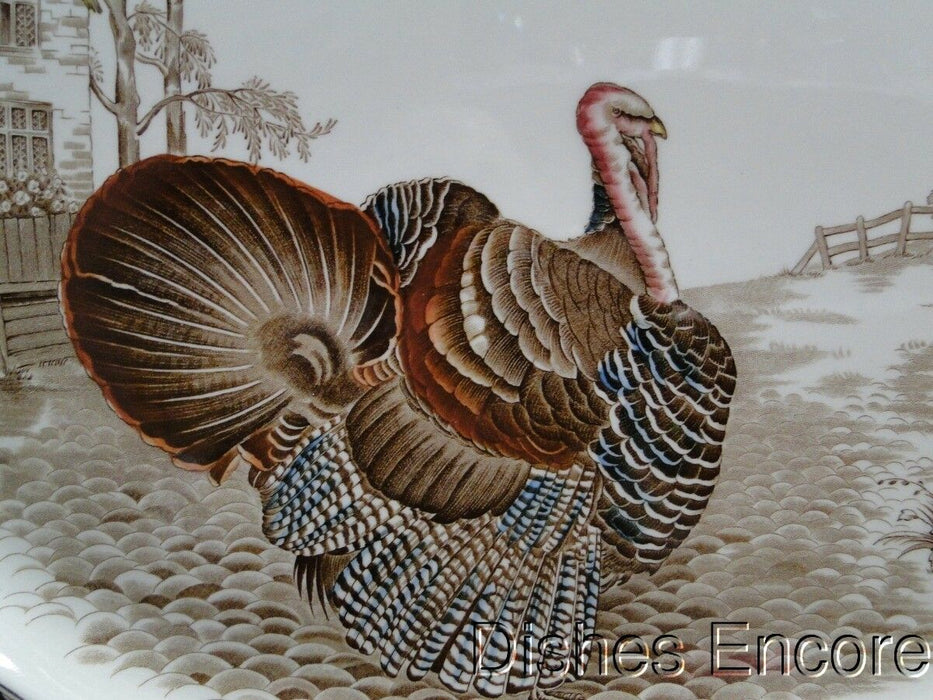 Johnson Brothers Barnyard King, Turkey: Oval Serving Platter, 20 1/4", As Is