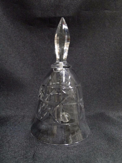 Clear Crystal Bell w/ Cut X's, 4 1/2" Tall, As Is - MG#109