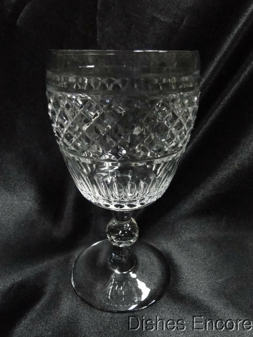 Rock Sharpe 2015-2, X's & Ovals: Water or Wine Goblet, 6 3/8", As Is