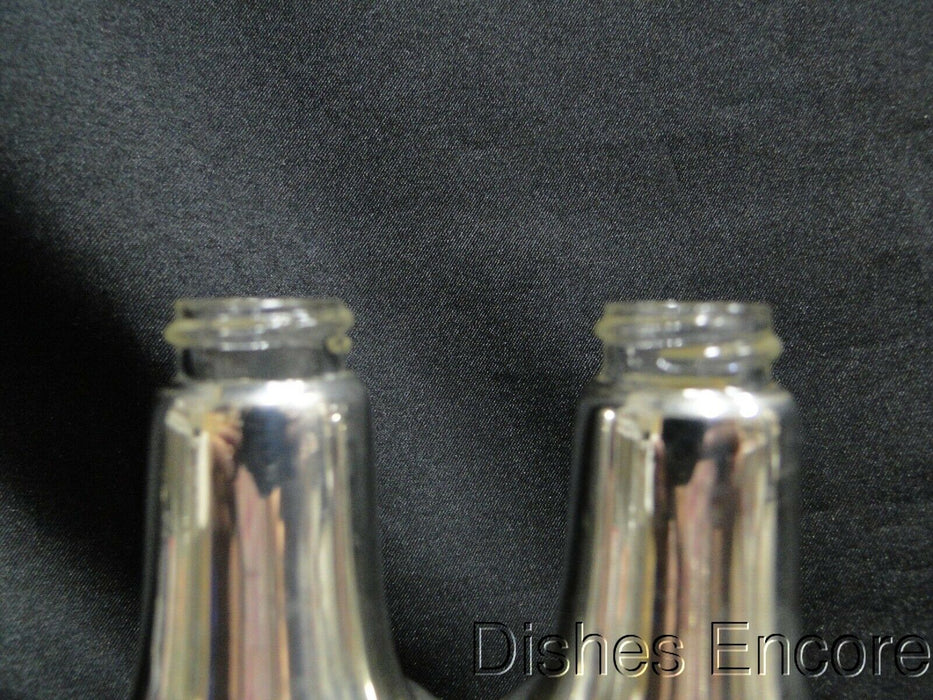 Empire Weighted Sterling Silver: Set of Salt & Pepper Shakers, 5" Tall,10 Holes